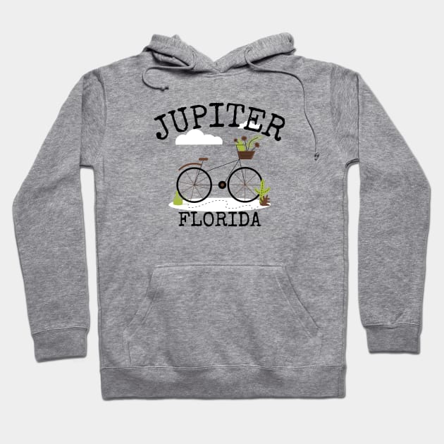 Jupiter, Florida Bicycle Hoodie by Mountain Morning Graphics